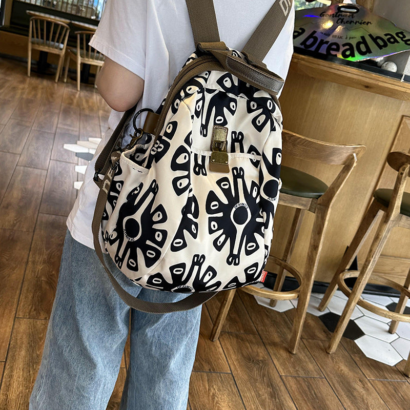 Women's Octopus Fashion Canvas Short Distance Leisure Backpacks