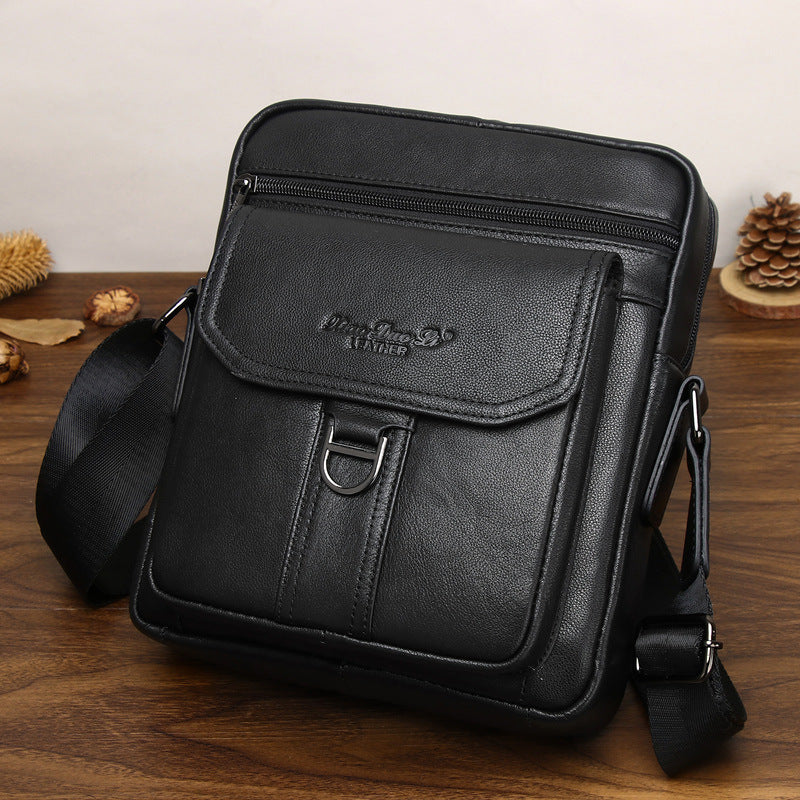 Men's Retro First Layer Cowhide Korean Hipster Men's Messenger Bags