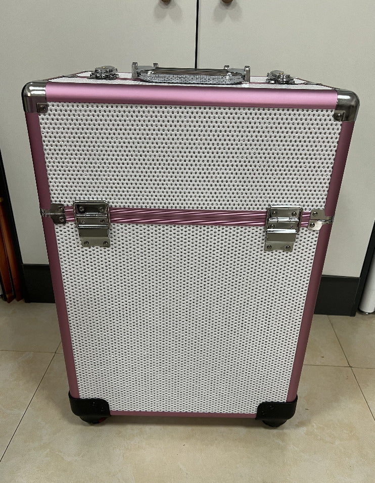 Large Capacity Water Cube Aluminum Alloy Cosmetic Cases