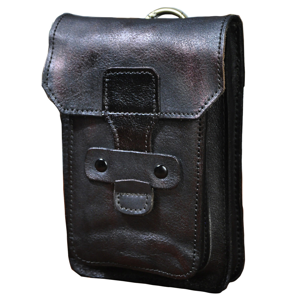 Men's Top Layer Crazy Horse Skin Cowhide Trendy Men's Chest Bags