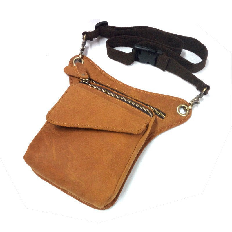 Men's Leather Tactics Legging Mobile First Layer Men's Waist Packs