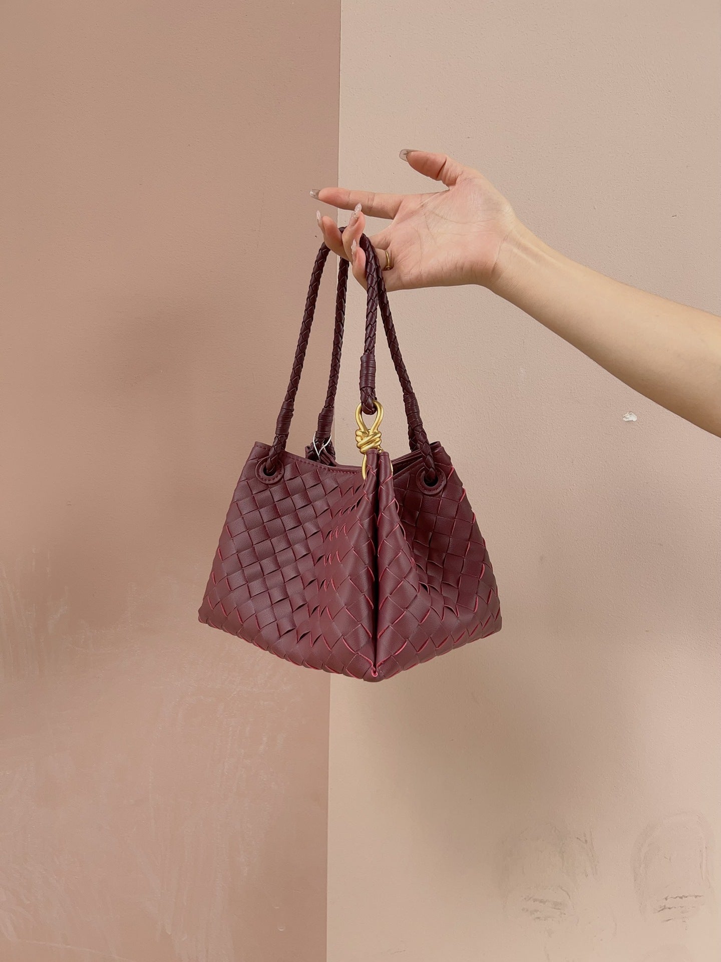 Woven Parachute Shu Portable Vegetable Basket Shoulder Bags