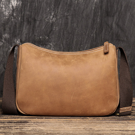 Women's & Men's & Vintage Genuine Leather Crazy Horse Men's Shoulder Bags
