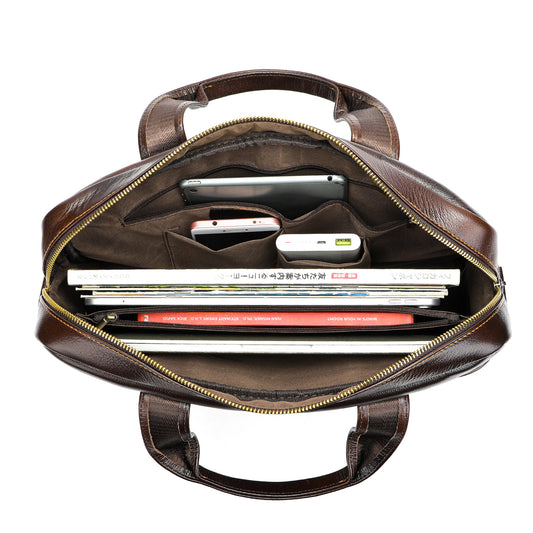 Men's First Layer Cowhide Leather Portfolio Men's Briefcases