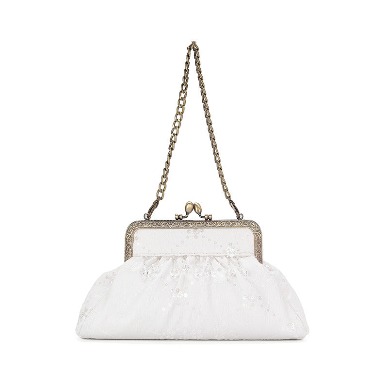 Style Jacquard Sequined Ancient Cheongsam Banquet Clutch Handbags