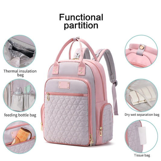 Contrast Color Embroidery Large Capacity Portable Dry Wet Bags