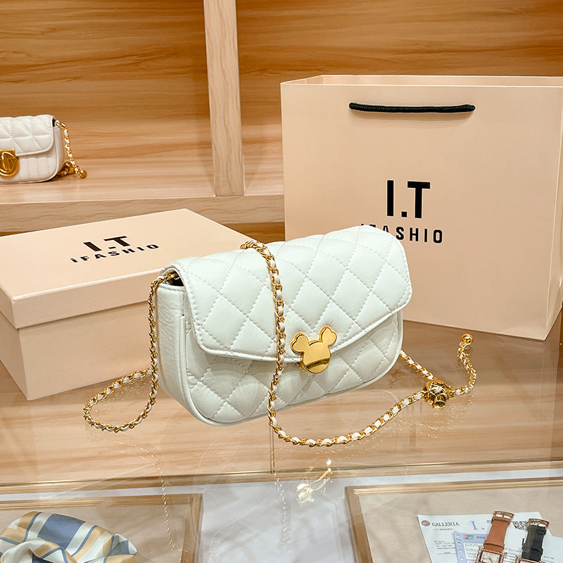 Women's Genuine Leather Summer Advanced Golden Ball Crossbody Bags