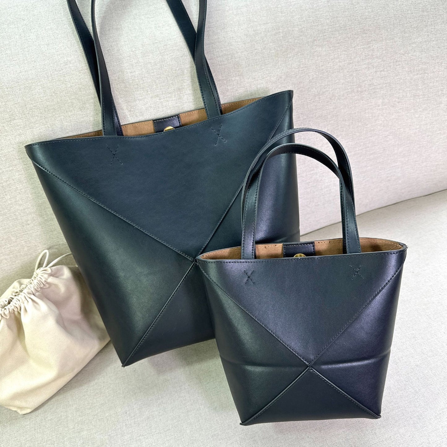 Folding Deformation Geometric Large Capacity Fashion Tote Bags