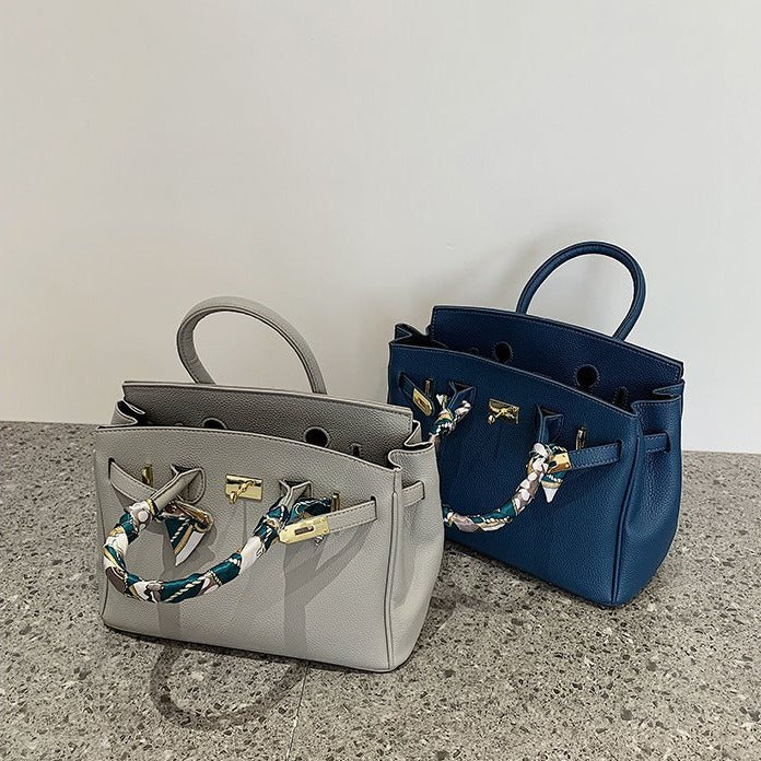 Summer Solid Color Synthetic Leather Shopping Crossbody Bags