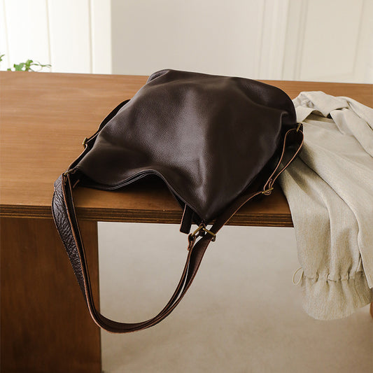 Women's Genuine Leather Fashion First Layer Cowhide Tote Bags