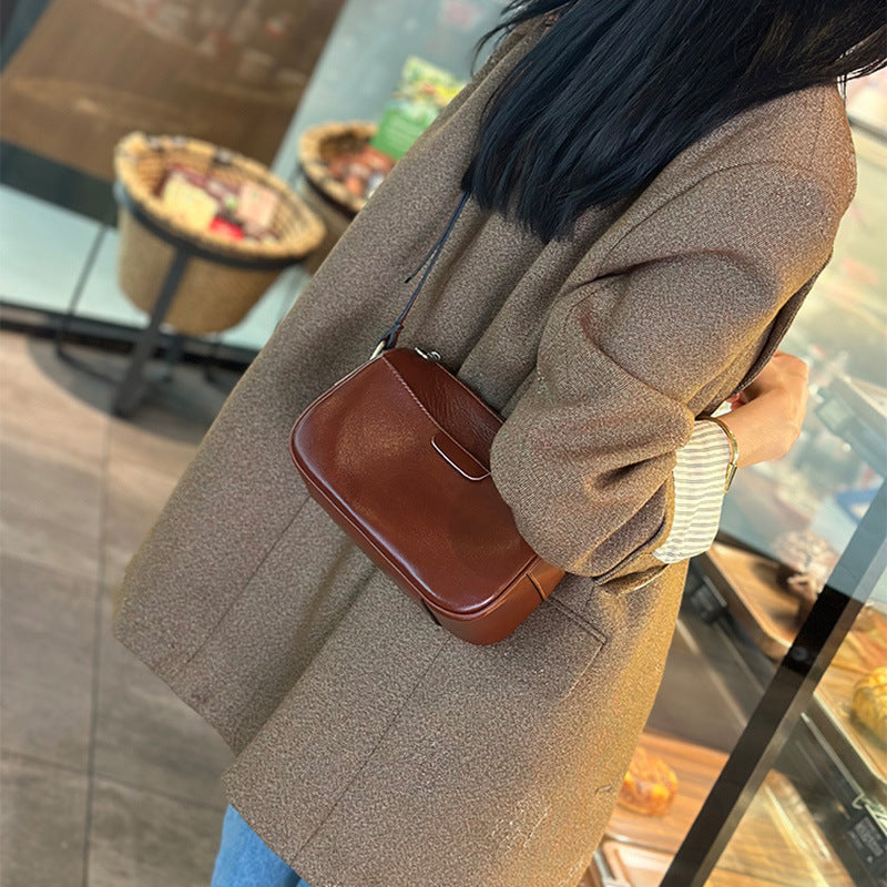 Pure Cowhide Mobile Female Genuine Leather Shoulder Bags