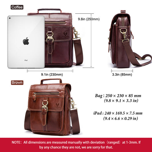 Men's Paul Vintage First Layer Cowhide Flap Men's Messenger Bags
