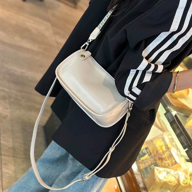 Women's Genuine Leather Summer Soft Cowhide Simple Crossbody Bags
