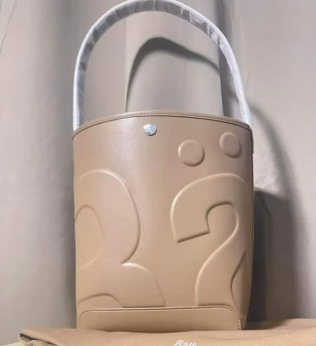 Autumn Thailand Niche Letter Embossed Fashion Bucket Bags