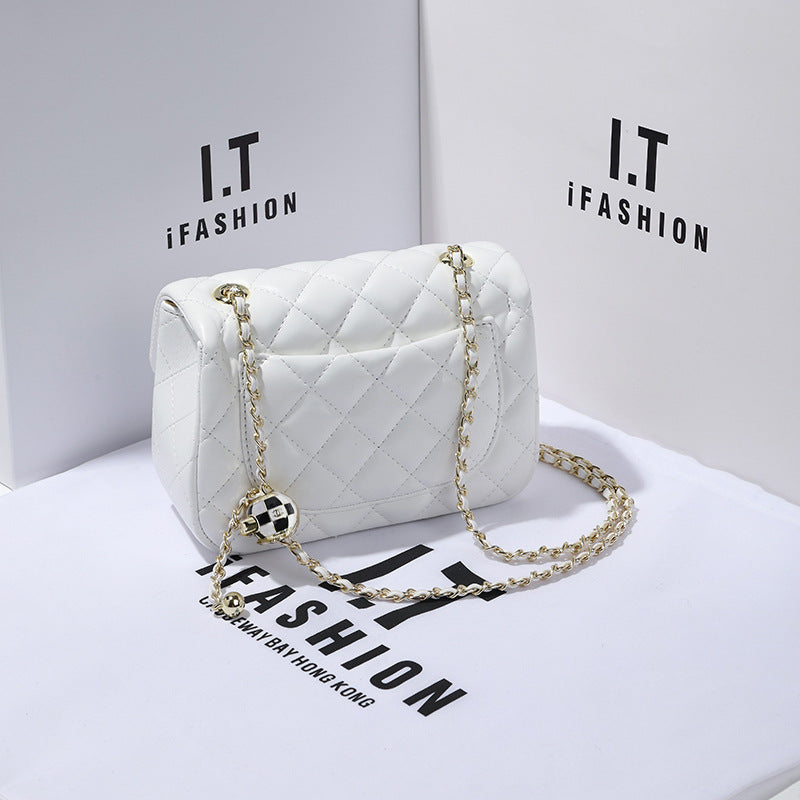 Women's Classic Style Rhombus Chain Fat Underarm Crossbody Bags