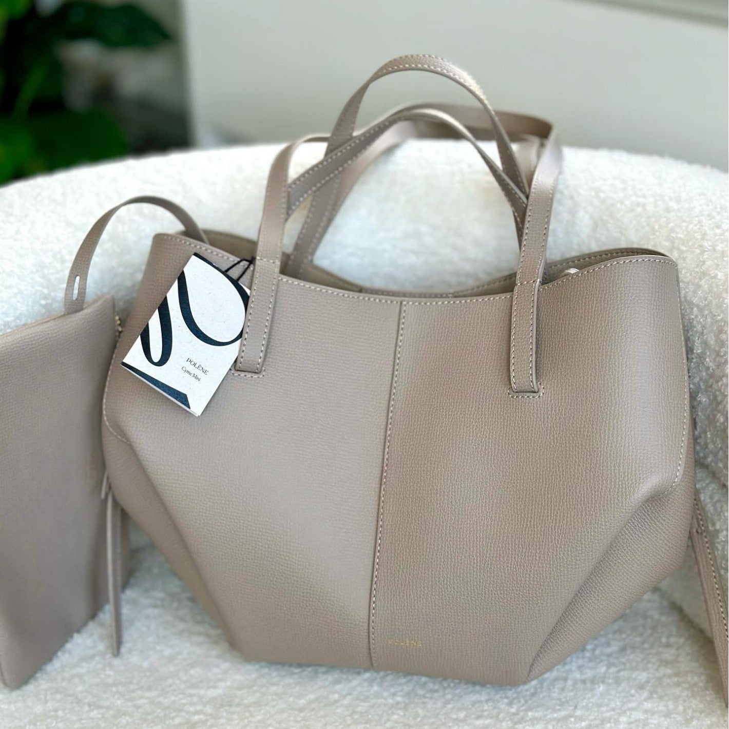 Magnetic Snap Upgraded French Niche Cowhide Portable Large Tote Bags