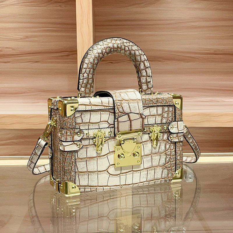 Women's High-grade Genuine Leather Snake Pattern Portable Crossbody Bags