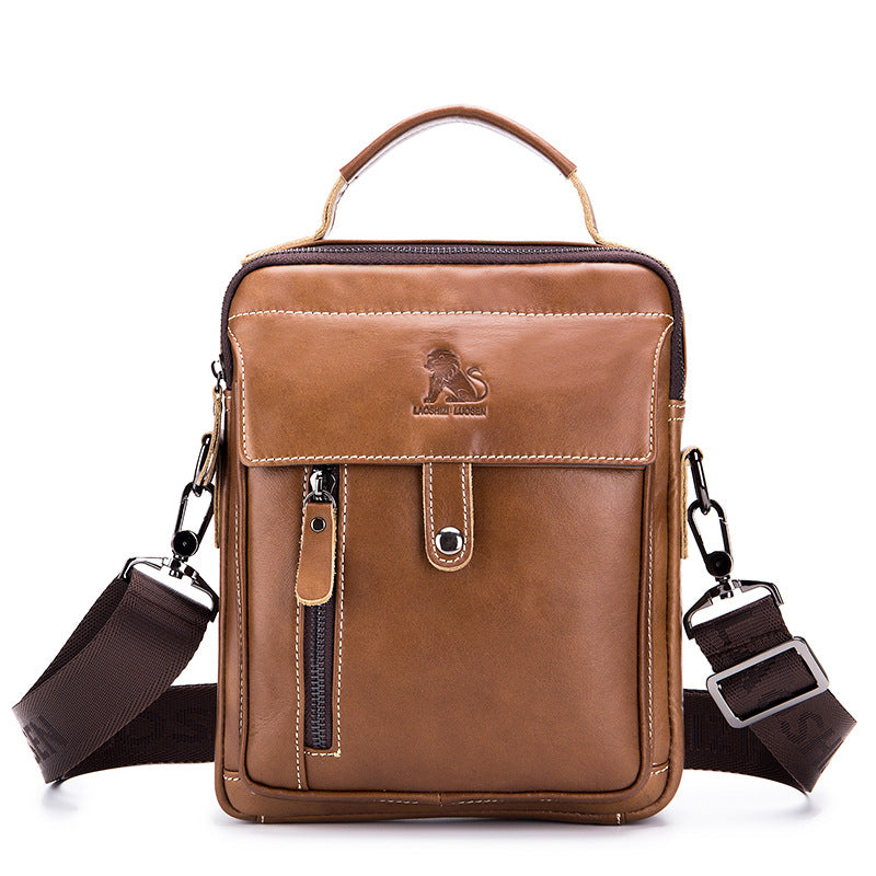 Men's New Leather Cowhide Business Vertical Men's Shoulder Bags