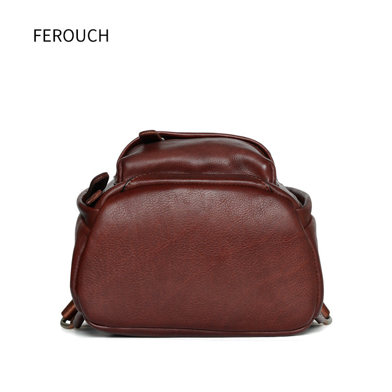 Women's Fashion Trend Genuine Leather Large Capacity Backpacks