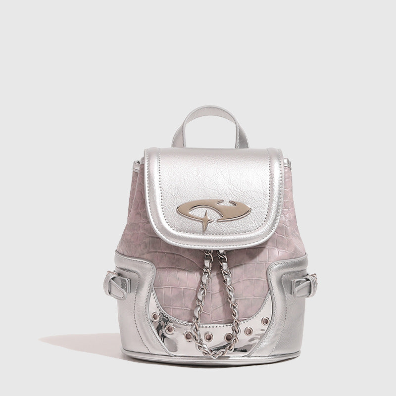 Women's Fog Pink Female Millennium Hot Crocodile Backpacks