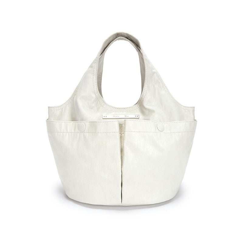 Women's Wrinkle Double Pocket Design One Portable Tote Bags