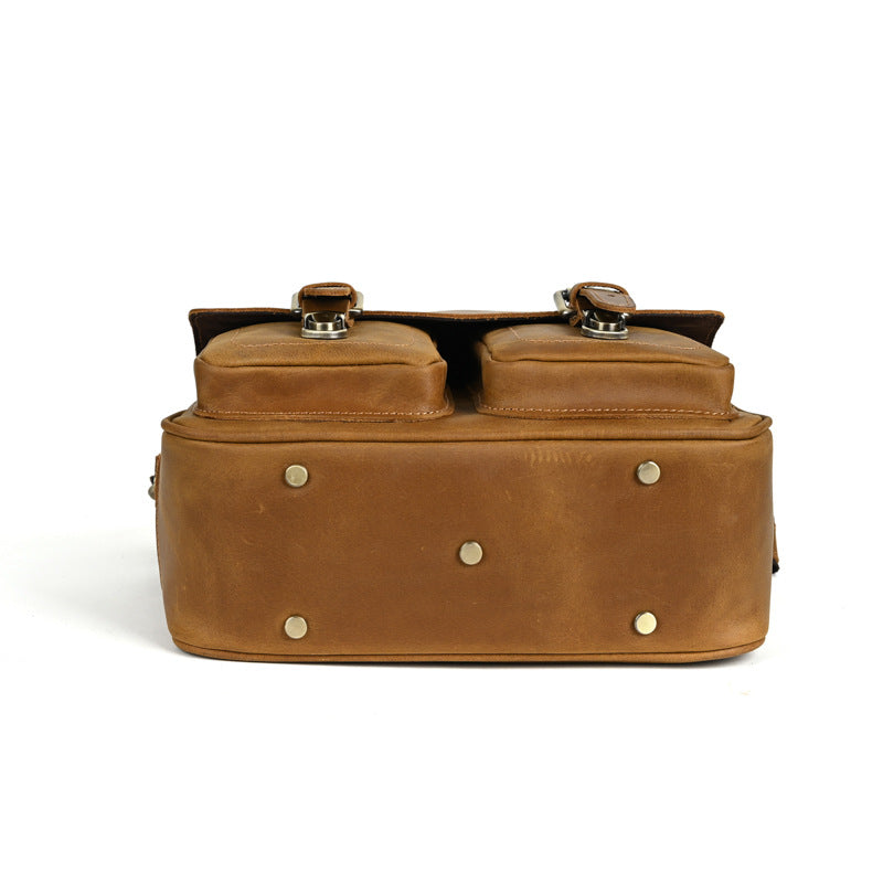 Men's Crazy Horse Leather Vintage Handmade First Men's Briefcases