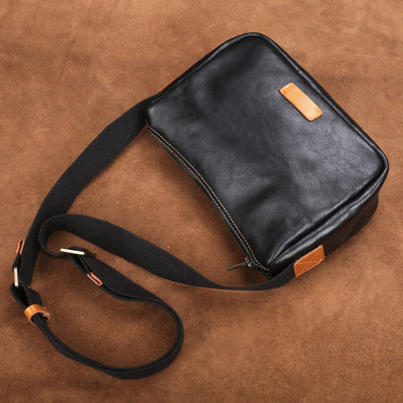Men's Fashion High-grade Genuine Leather Vegetable Tanned Men's Messenger Bags