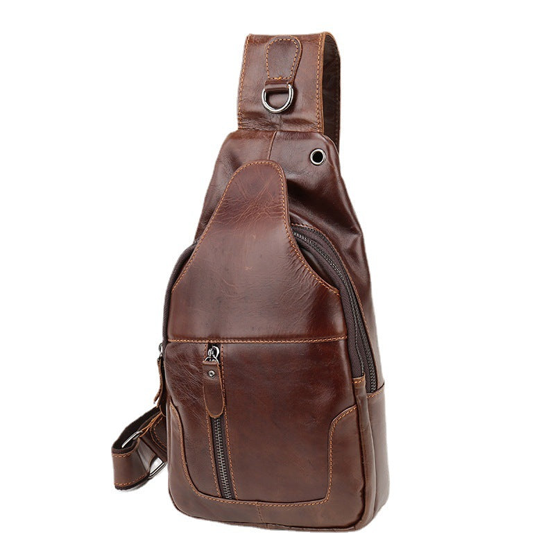 Men's Leather First Layer Cowhide Retro Style Men's Messenger Bags