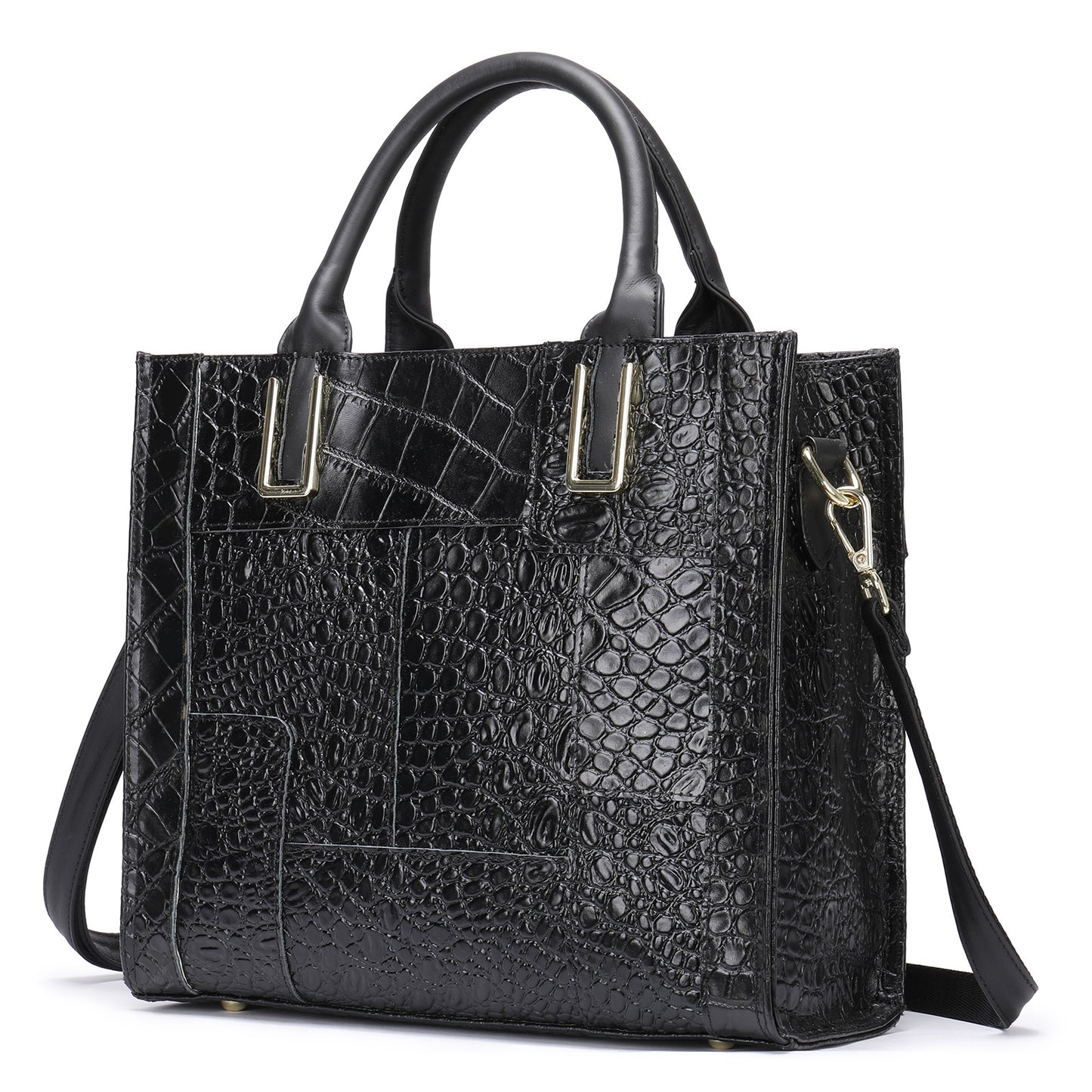 Women's Leather Fashion Stitching National Style Retro Handbags