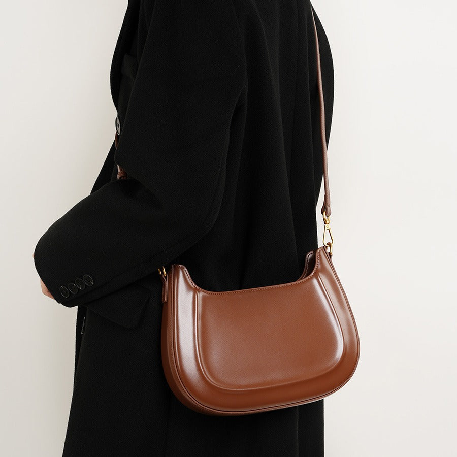 Women's Vintage Saddle Red Wedding Genuine Leather Crossbody Bags