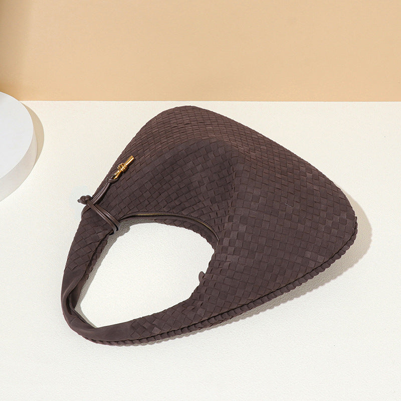 Dumpling Hand Commuter Underarm Vintage Deerskin Veet Armpit Bags
