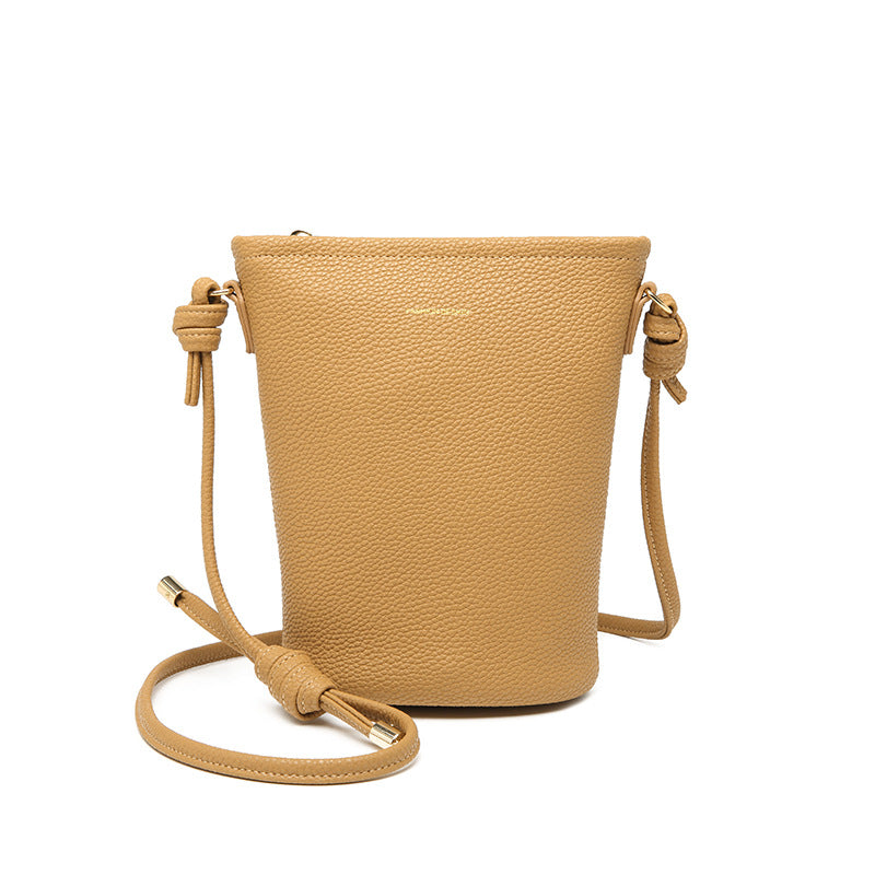 Women's Genuine Leather Fashion Mobile Zipper Simple Phone Bags