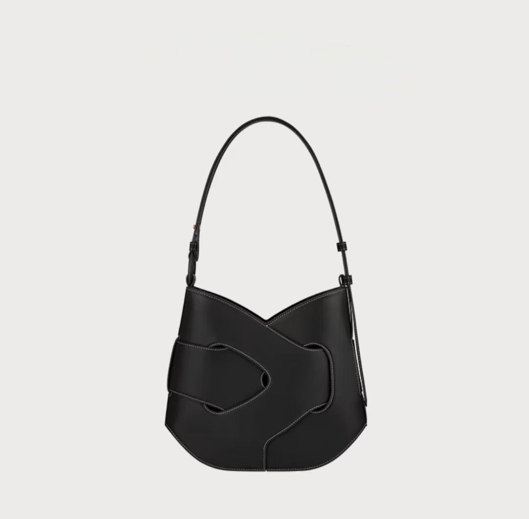 High-grade Design Underarm Smooth Cowhide Woven Tote Bags