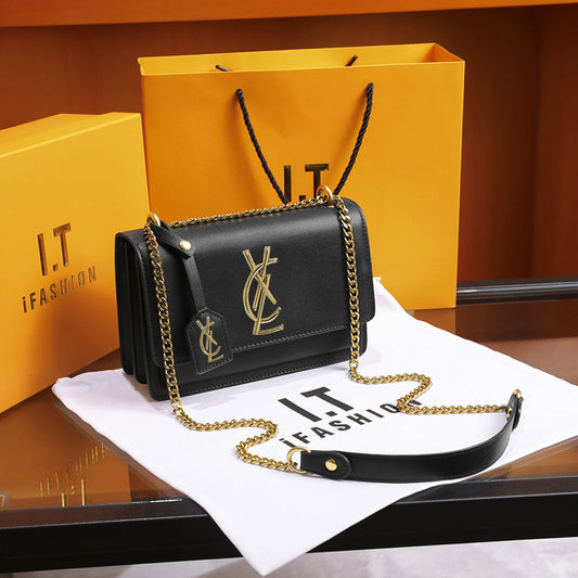 Women's Leather High-grade Light Luxury Chain Crossbody Bags
