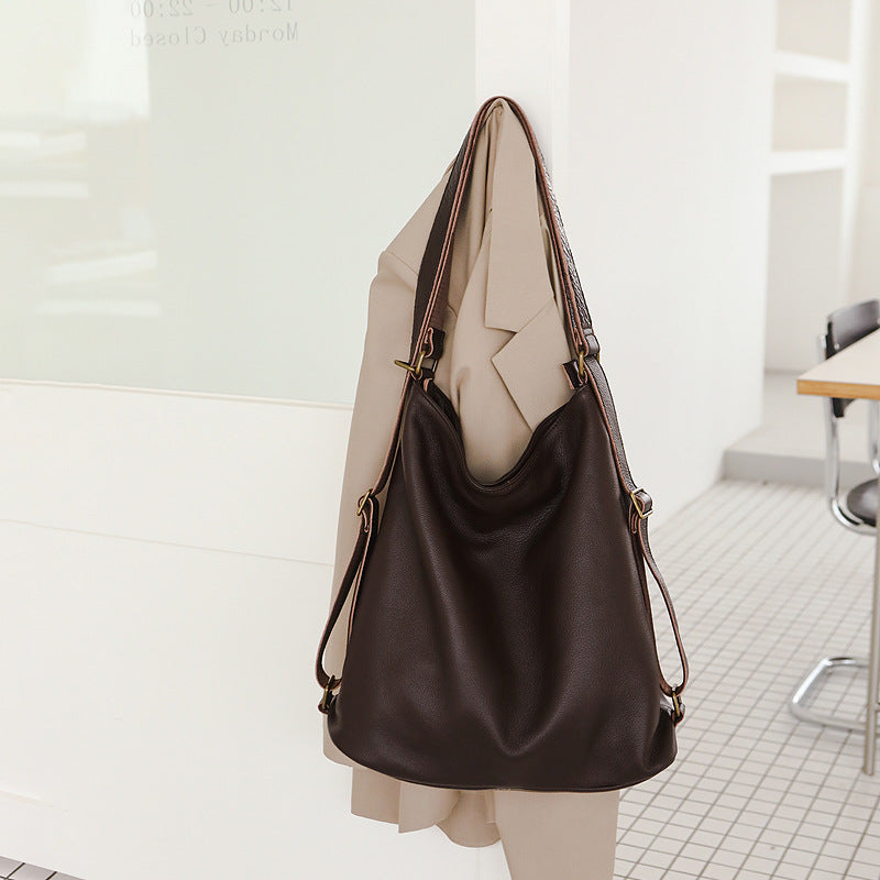 Women's Genuine Leather Fashion First Layer Cowhide Tote Bags