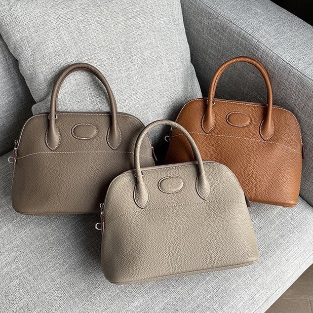 Women's First Layer Cowhide Bowling Shell Fashion Handbags