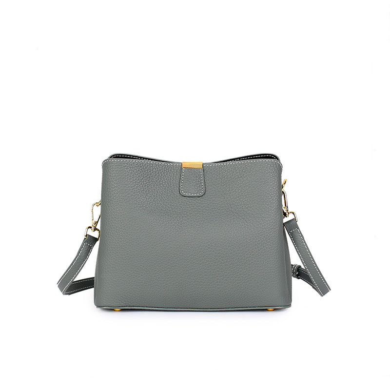 Women's Fashion Cattle Leather Commute Genuine Shoulder Bags