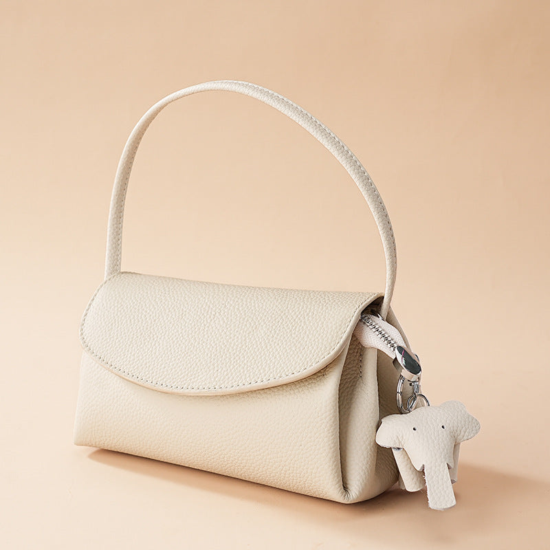 Top Layer Cowhide Fashion Mini Genuine Leather Mobile Small Square Bags