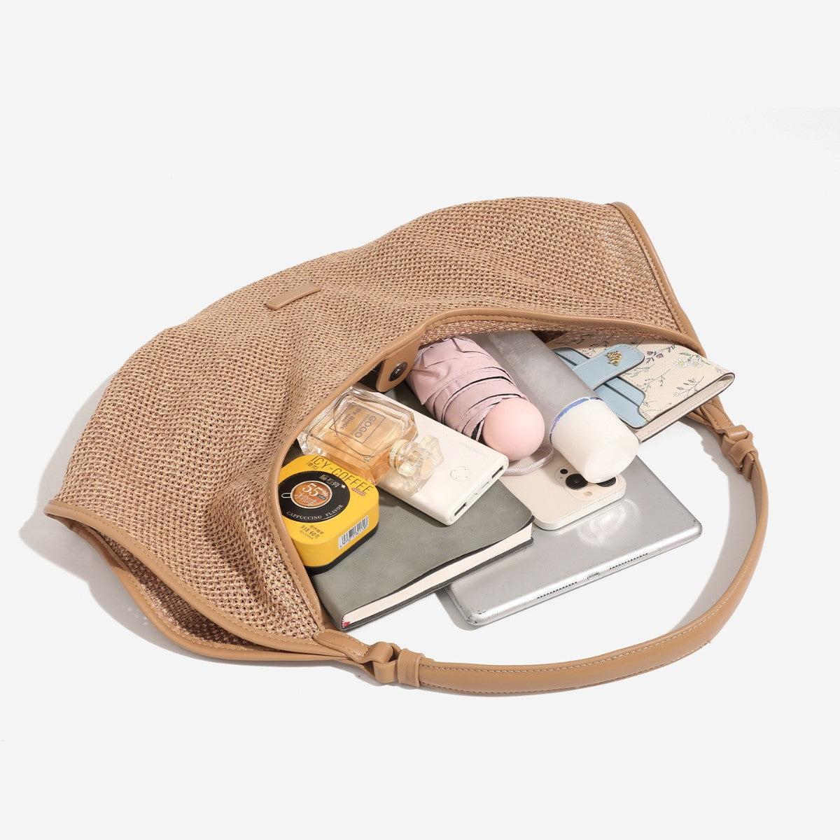 Summer Raffia Woven Underarm Commuting Large Tote Bags