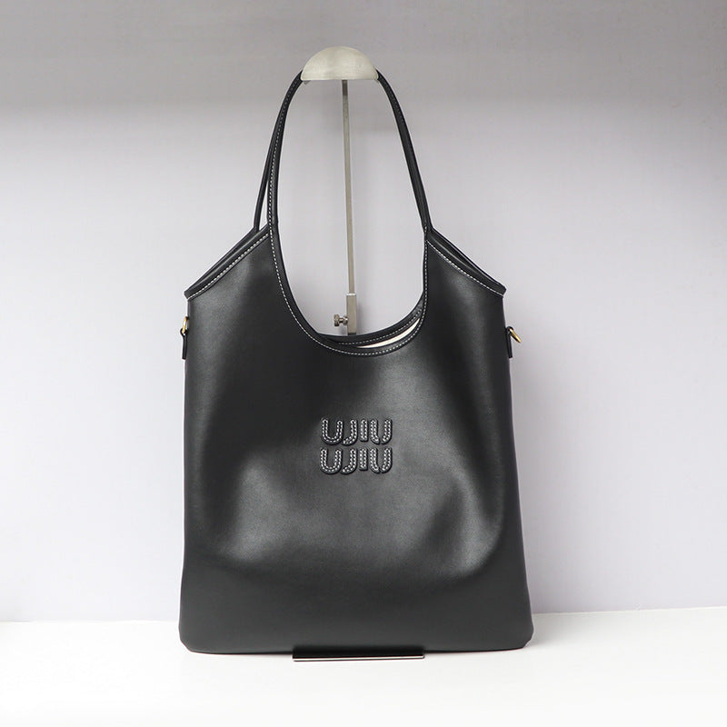Women's Idle Style Vertical Shopping Large Capacity Tote Bags