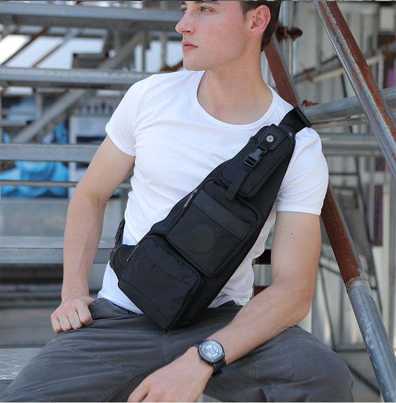 Men's Retro Canvas Crescent-shaped Multifunctional Large Capacity Men's Messenger Bags