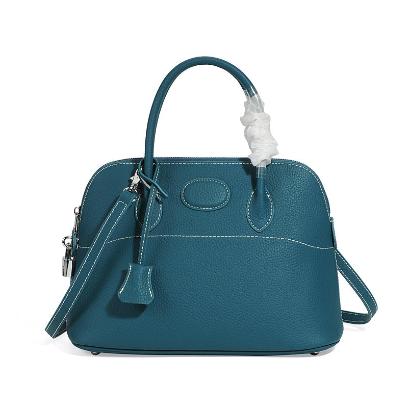 Women's Genuine Leather Trendy Lychee Pattern Cowhide Crossbody Bags