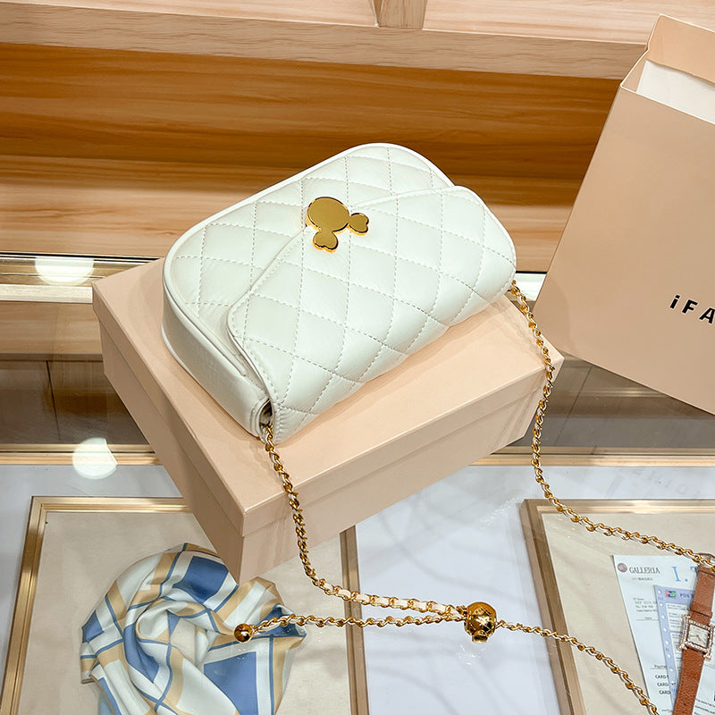 Women's Genuine Leather Summer Advanced Golden Ball Crossbody Bags