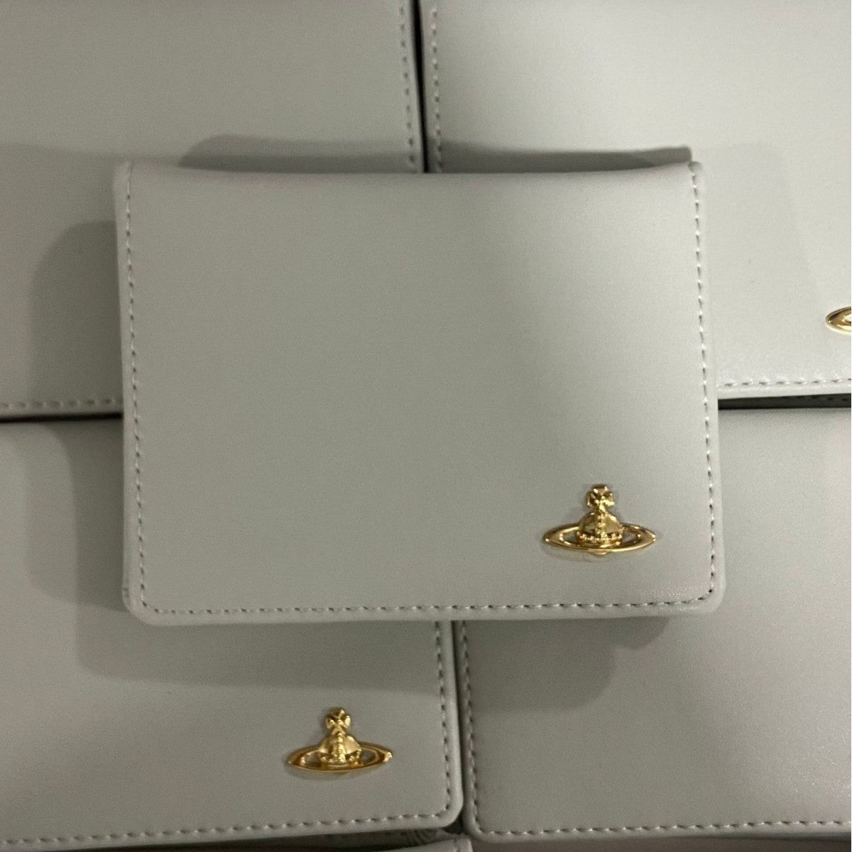 British Niche Solid Color Saturn Clutch Card Holder
