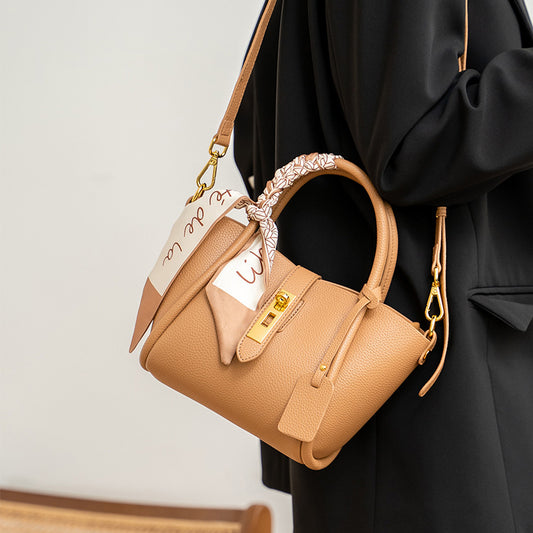 Women's Genuine Leather Female Good-looking Design Pastoral Handbags