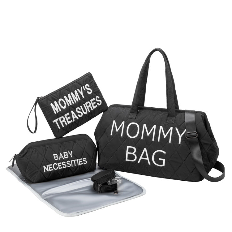 Rhombus Embroidered Mummy Waterproof Large Capacity Bags
