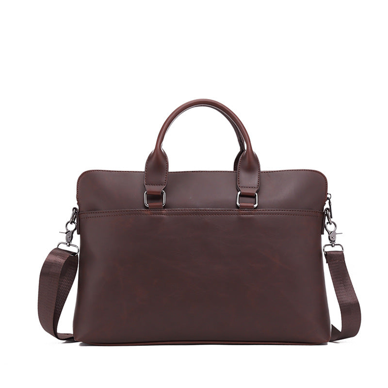 Men's Crazy Horse Leather Vintage Business Commuter Men's Briefcases
