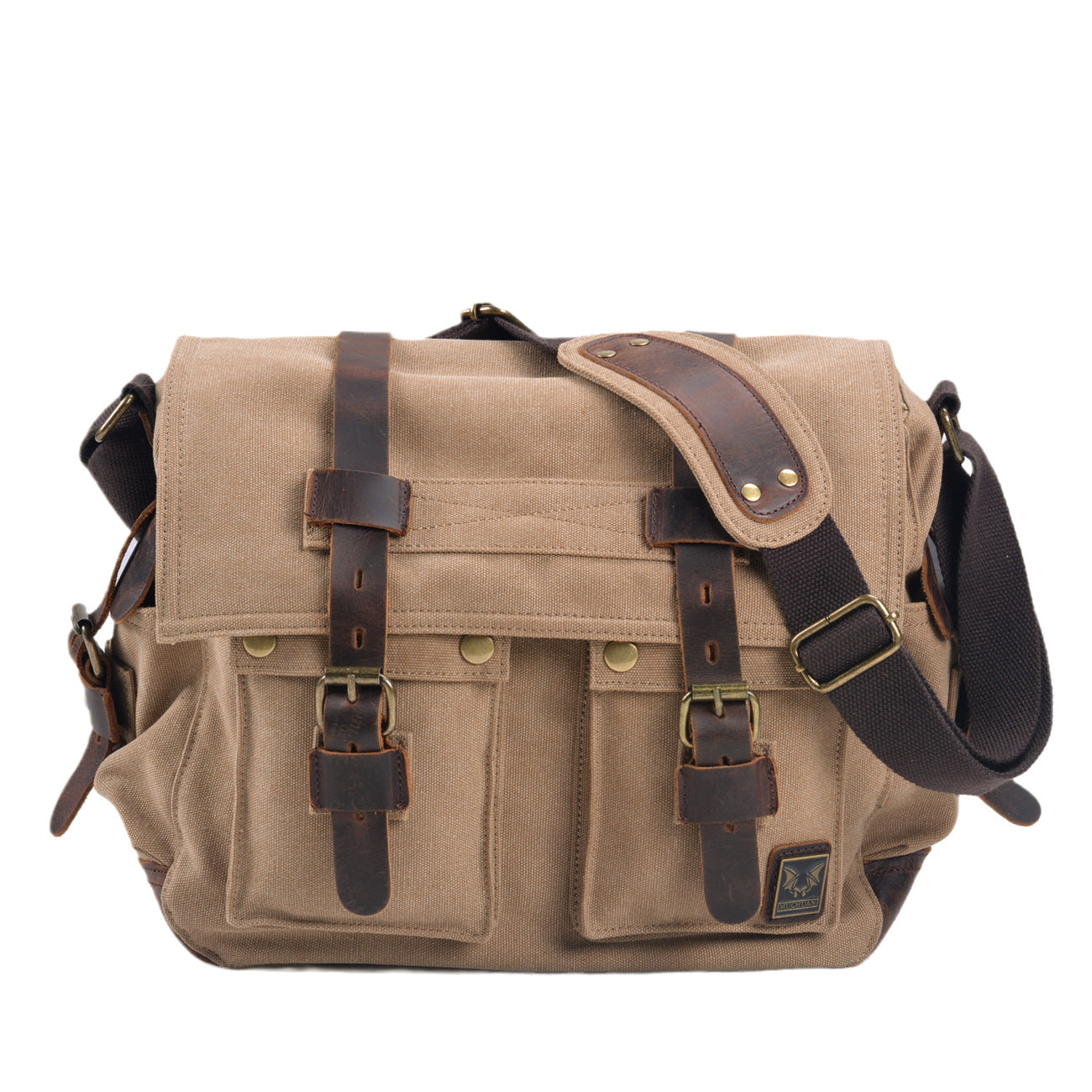 Men's Canvas Retro Horizontal Leisure Commuter Men's Messenger Bags