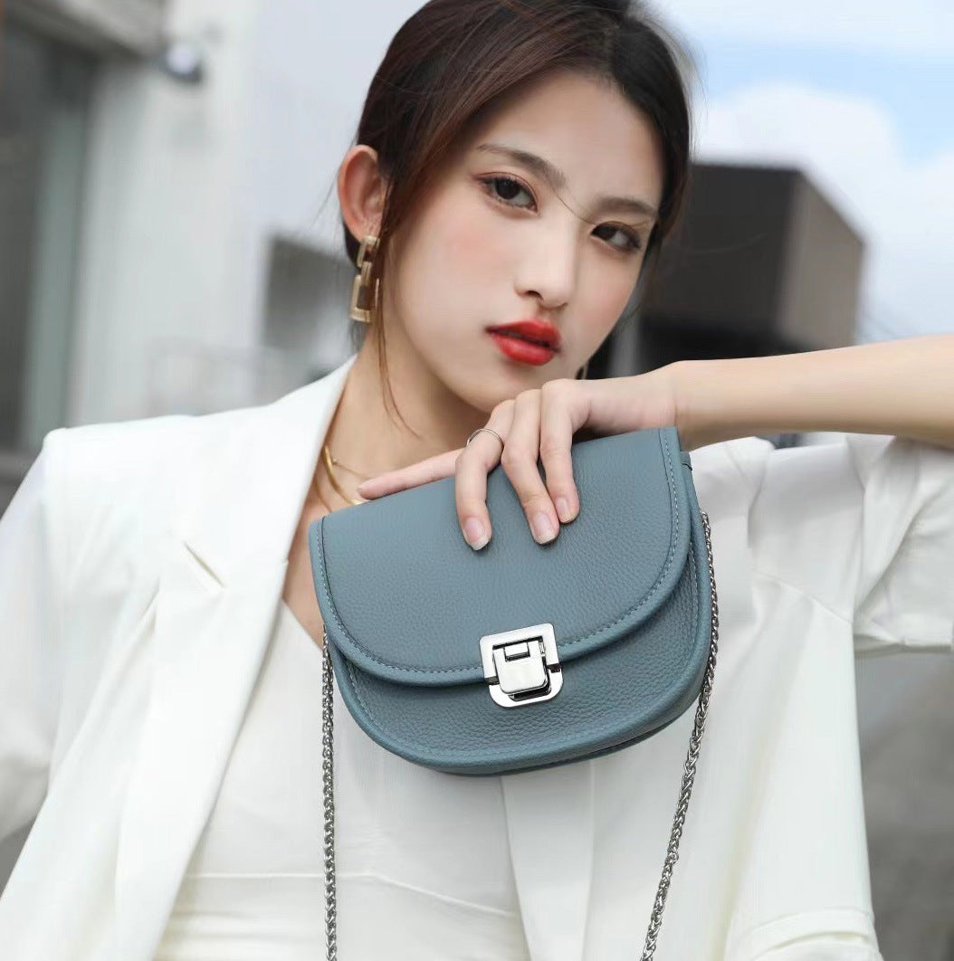 Advanced Texture Design Saddle Summer Soft Shoulder Bags