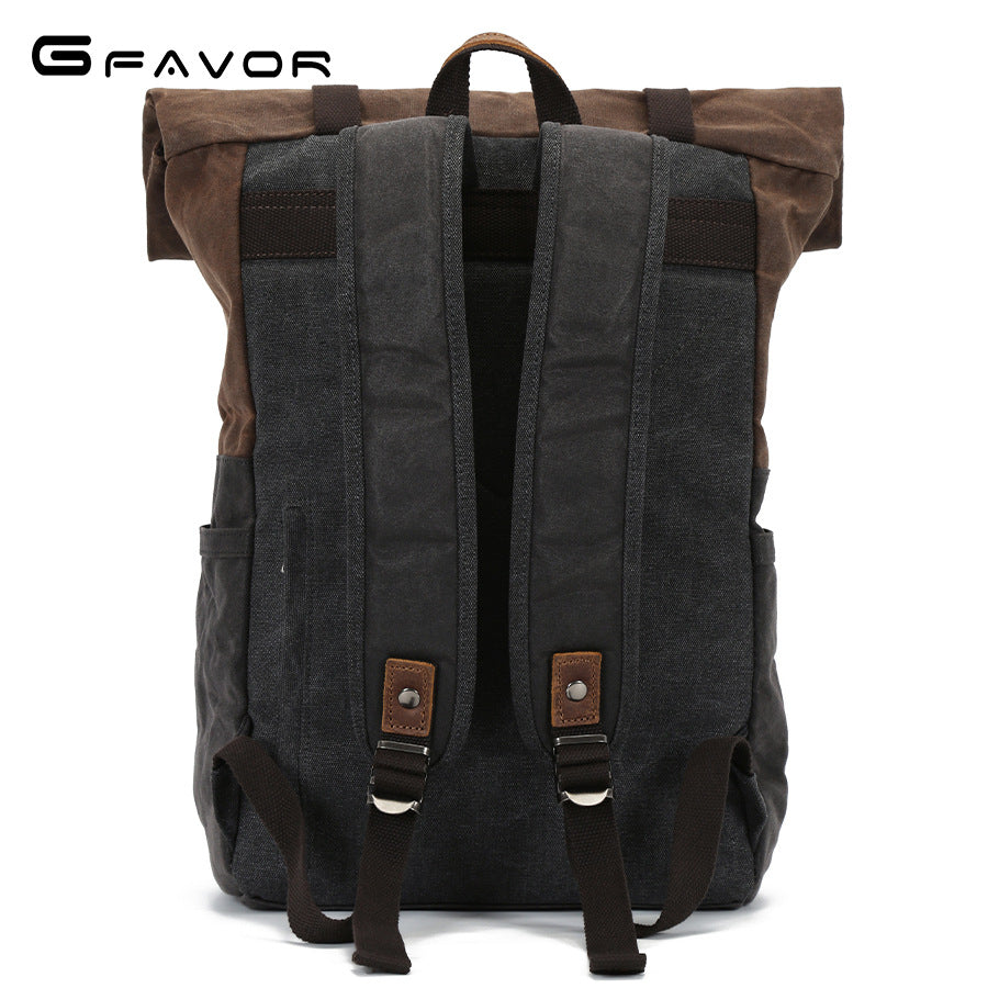 Men's Vintage Canvas Oil Wax Mountain Climbing Backpacks